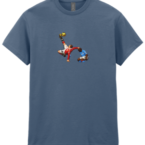 Rooney Bicycle Kick vs Manchester City Pixel Art - Retro Derby Day T-Shirt
